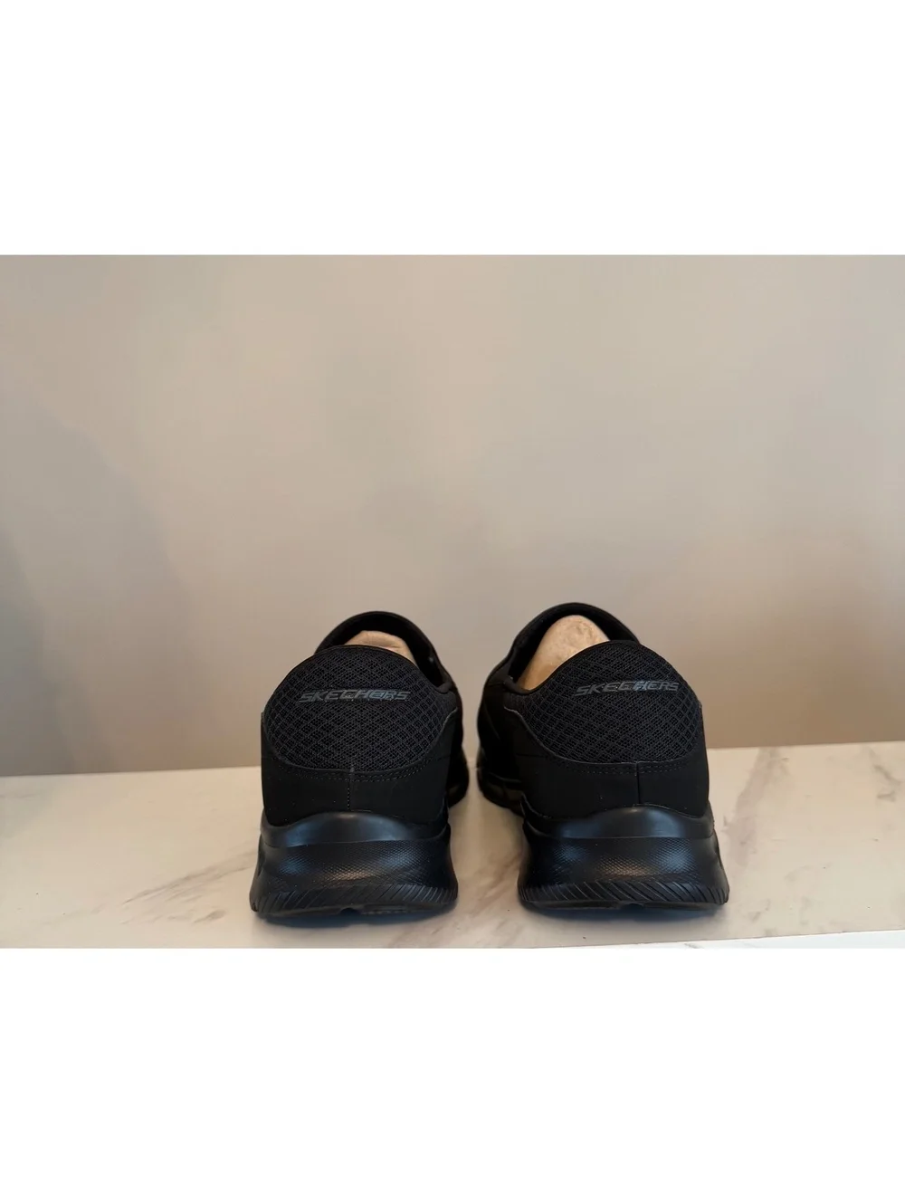 Skechers Equalizer Persistent Black Shoes Mens Size 10 EW Extra Wide Fit
